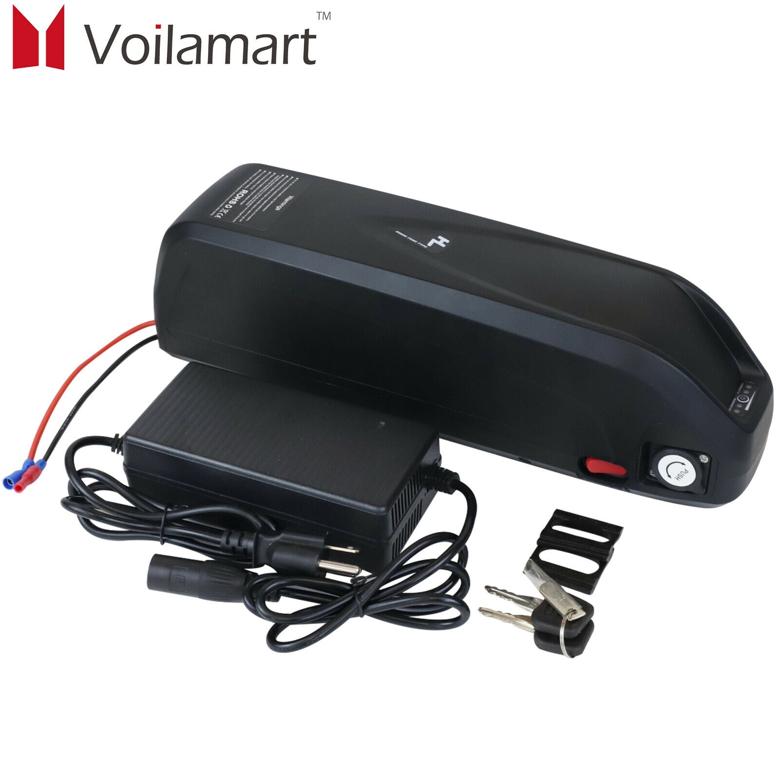 Voilamart 36V 48V 13Ah Replacement Ebike Battery W/ Charger Lithium Ion
