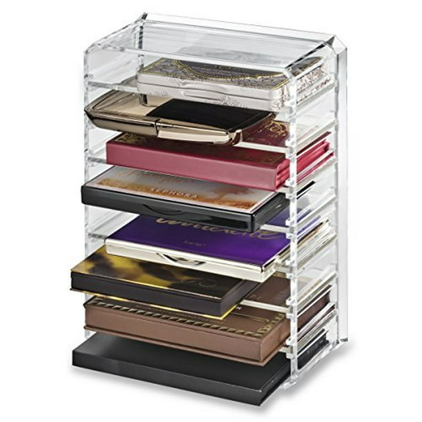 byAlegory Acrylic Makeup Palette Organizer (Small Sized Palettes) | 8 Space Cosmetic Storage (CLEAR) - Walmart.com