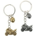 thumbnail image 2 of 2pcs Motorcycle Keychains Antique Key Chain Ring Bag Charms Key Decoration Pendant, 2 of 9