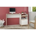 thumbnail image 2 of Minetta 2-Shelf Mid-Century Office Desk in White, 2 of 4
