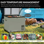 Whynter FM-62DZ 62-Quart Dual Zone Portable Freezer, Stainless Steel