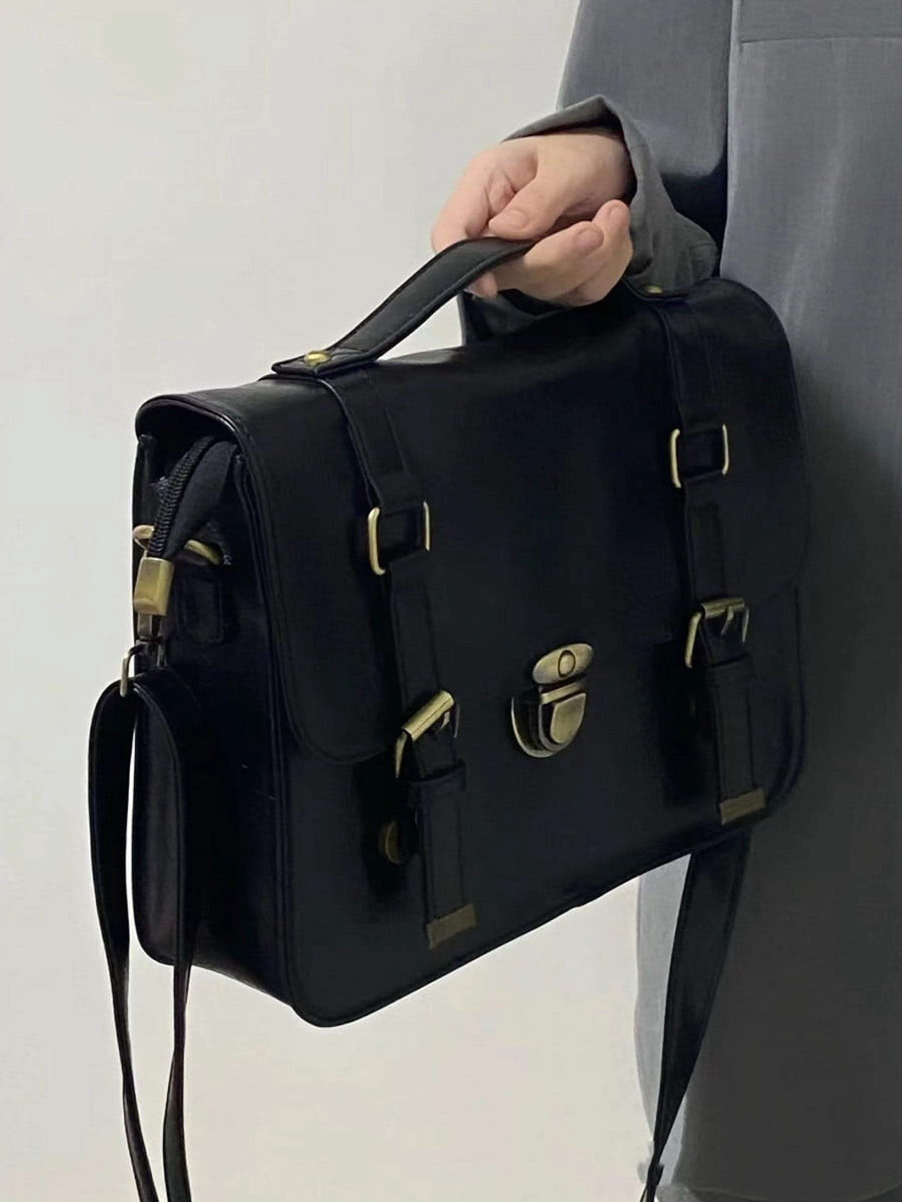 JUYGO Japan Preppy Style Uniform Shoulder School Bags for Women PU Leather Large Briefcase Tote Handbag For Girls Backbagpack