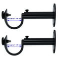 thumbnail image 2 of MERIVILLE Set of 2 Black Zinc Curtain Drapery Rod Bracket for 1 1/4" Rod, Adjustable, 2 of 3