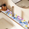 thumbnail image 2 of Yayeee Faucet Mat for Kitchen Sink 14.7" Diatomite Long Splash Guard Pad, Retro Simple Shapes, 2 Pack, 2 of 7