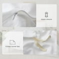 thumbnail image 2 of Peace Nest Linen Cotton Duvet Cover and Pillow Sham Set, Breathable and Skin-Friendly Bedding Set White - Full, 2 of 5