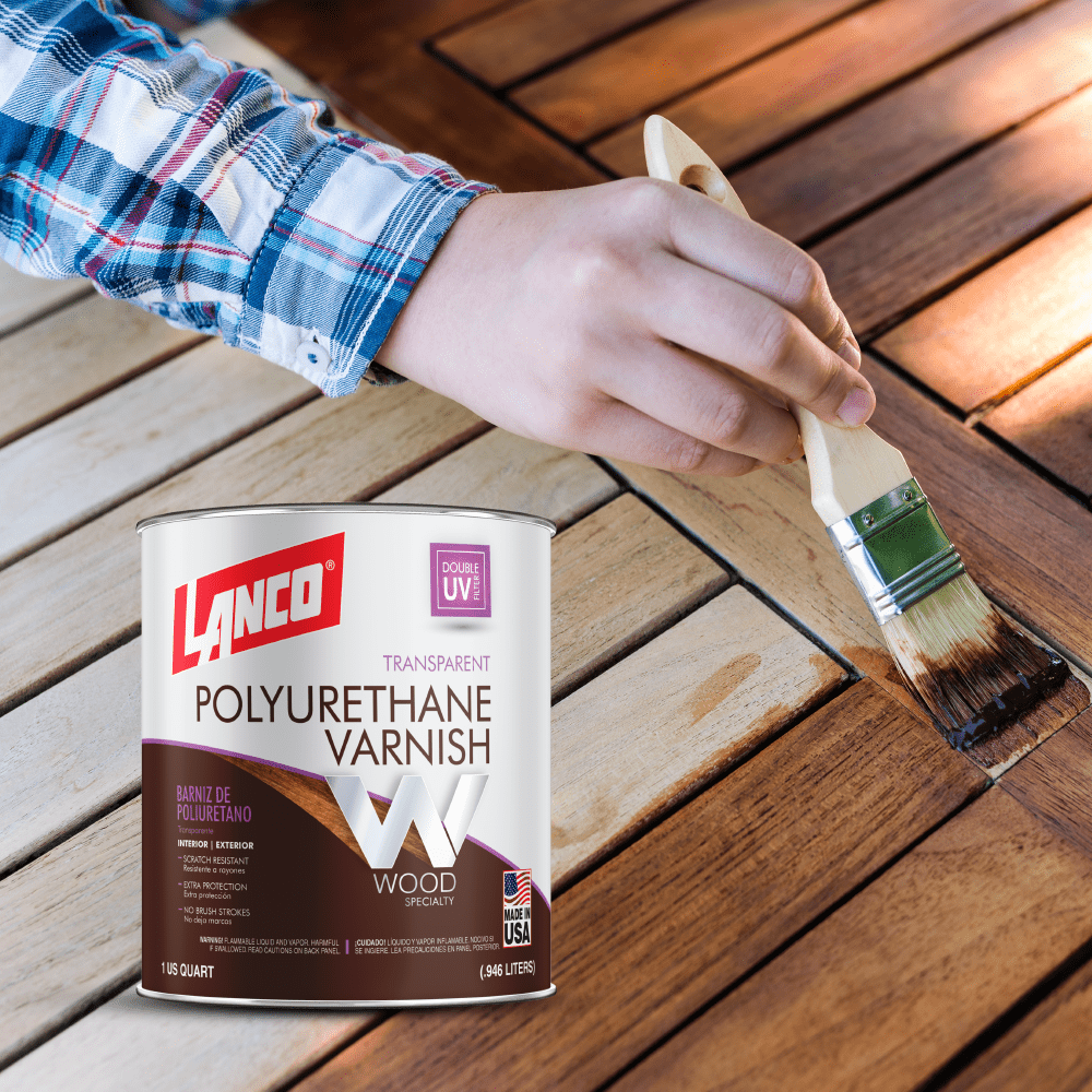 Lanco Gloss Polyurethane Varnish Clear Gloss Finish, 1 Quart