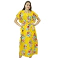thumbnail image 6 of Bimba Women Long Printed Kaftan Soft Modal Cotton Beach Cover Ups Maxi Kaftan, 6 of 6