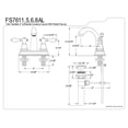 thumbnail image 2 of Kingston Brass FS7616AL  English Classic Two Handle 4" Centerset Lavatory Faucet with Retail Pop-up, 2 of 2