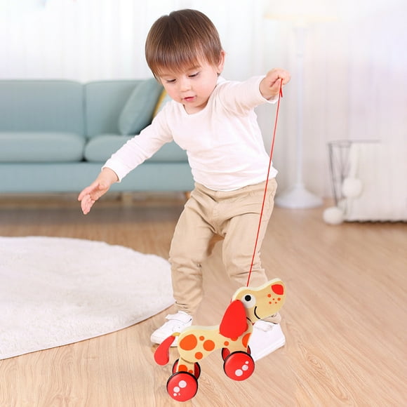 Pisexur Baby Toys Wooden Pull Along Car Toys For 1 Year Old Dog Push Toy For Toddler Toys Baby Dolls,Car Toys for 3-5 Years Boys Girls