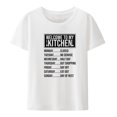 thumbnail image 1 of Camiseta con estampado de "Bienvenido a mi cocina", divertida camiseta de moda callejera, camisas y blusas Ulzzang de cuello redondo, par de hip-hop, humor., 1 of 7