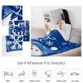 thumbnail image 4 of Christmas Snowman Throw Flannel Blanket 32x48In Winter Showflake Blue Super Soft Cozy Bed Blanket, Lightweight Plush Fuzzy Bed Throw for Bedroom Sofa Couch Living Room, 4 of 4