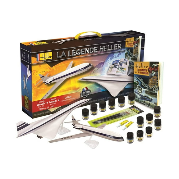 Heller Models La Legende Heller ("The Legend") w/Caravelle and Concorde (1/100 Scale) New