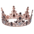 thumbnail image 3 of Miangastore 1PC Retro Baroque Tiara Crowns Large Round Rhinestone Crown Jewelry Hair Accessories for Wedding Party, 3 of 8