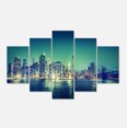 thumbnail image 2 of Concept de Nuit Panorama de New York - Impression sur Toile, 2 of 3