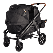 WEEGO Baby Stroller, 3 in 1 Unisex Folding Infant Carriage Bassinet Stroller for Newborn, Black
