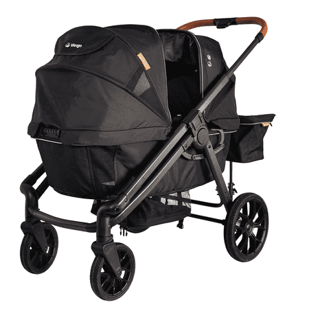 WEEGO Baby Stroller, 3 in 1 Unisex Folding Infant Carriage Bassinet Stroller for Newborn, Black
