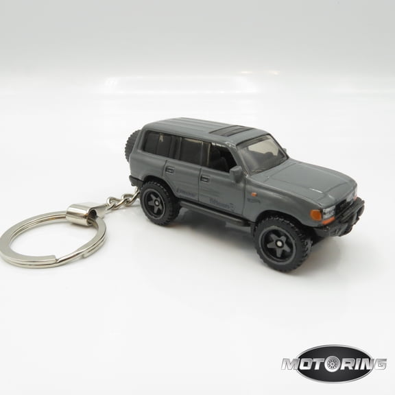 Toyota Landcruiser Grey Gray Custom Car Novelty Keychain 1:64 Diecast
