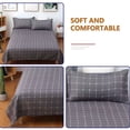 thumbnail image 5 of All Season Bedding Set 3PCS - Soft Microfiber Comforter & Pillowcases, Breathable Shrinkage & Fade Resistant, Classic Checkered Quilting, Twin/Full Size, Easy Care Machine Wash, 5 of 9