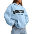 thumbnail image 2 of Brooklyn Hoodies for Women 2025 Fall Winter Long Sleeve Drop Shoulder Hooded Sweatshirt with Pockets Pullover Tops, 2 of 7