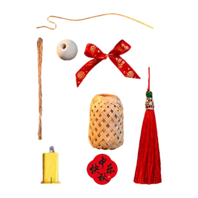 Linterna del Festival del Medio Otoño BLESIY Decoración tradicional Linterna hecha a mano 31cmx4.5cm