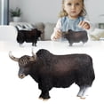 thumbnail image 2 of kjfeif Bull Yak Animal Figurine PVC Model Table Decor Kids Education Toy, Fun and Educational Play for Boys and Girls, Gifts for Kids Ages 3+, 2 of 9