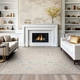thumbnail image 6 of Crestwood Traditional Oriental 2x3 Gray and Aqua Polyester Indoor Area Rug, 2' x 3', 6 of 6