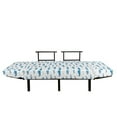 thumbnail image 3 of Whale Futon Couch, Nautical Animals Pattern in Doodle Style Hand Drawn Aquatic Mammal, Daybed with Metal Frame Upholstered Sofa for Living Dorm, Loveseat, Slate Blue White, by Ambesonne, 3 of 4