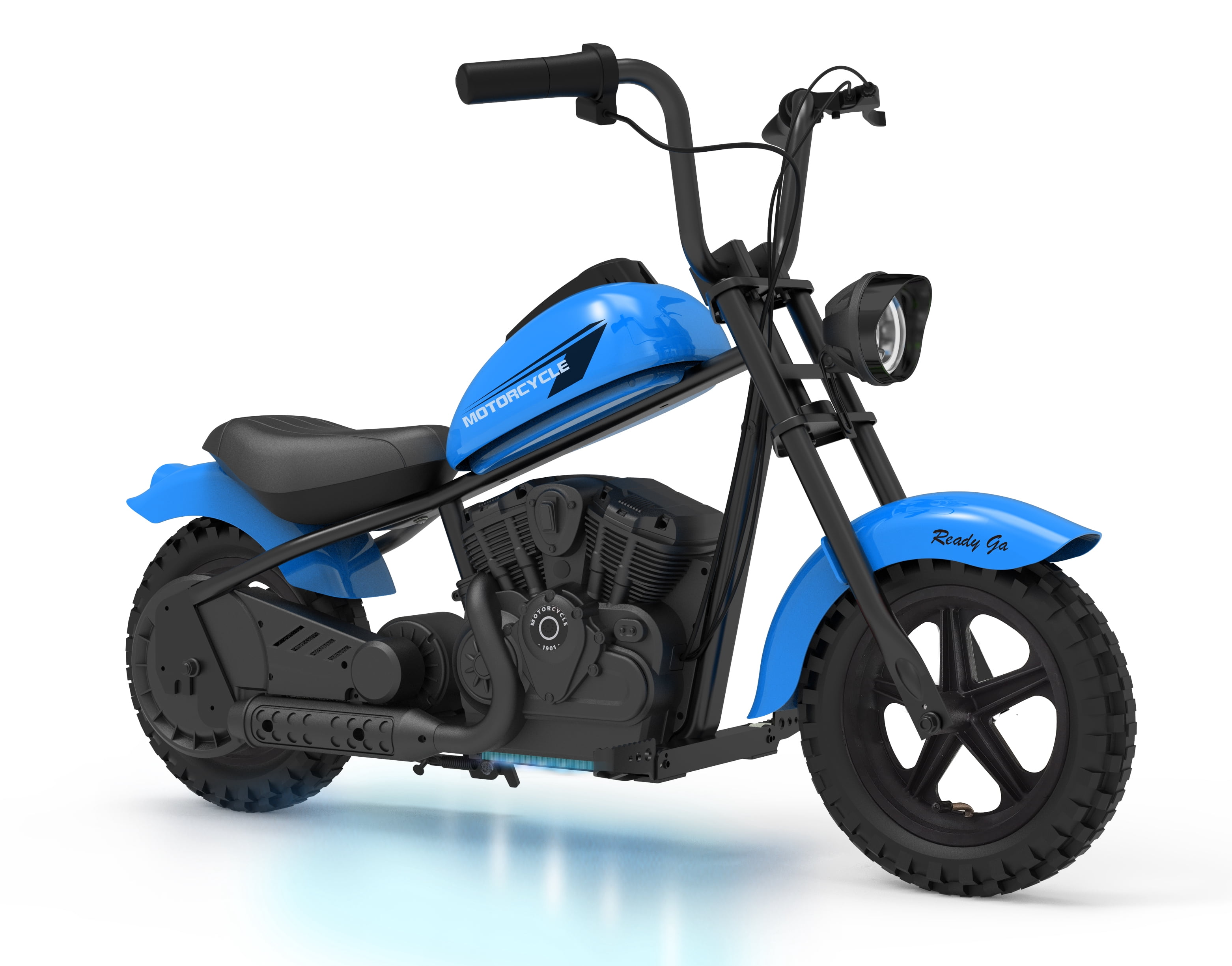 Historyli Electric Motorcycle, 24V, 250W Electric Dirt Bike, with LED Light, Leather Seat, Blue