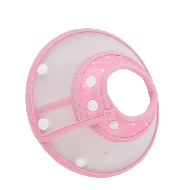 Collar protector rosa para mascotas, cubierta protectora para curación de heridas, para mascotas, gatos y perros (S)