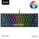 thumbnail image 4 of Teclado con cable K61 RGB 60 por ciento 62 teclas Teclado ergonómico para juegos (negro), 4 of 7