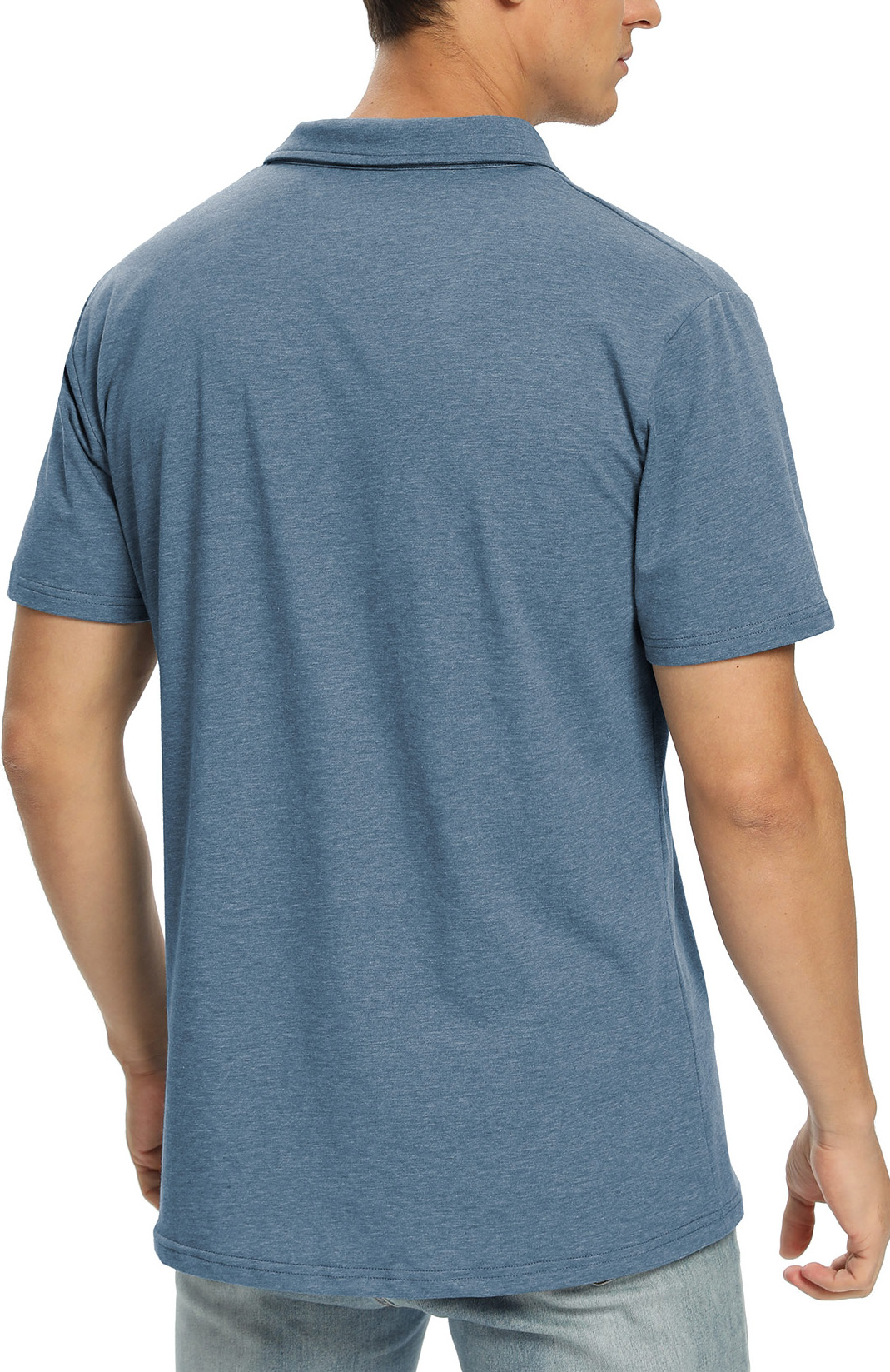 Iceglad Men's Soft Cotton Polo Shirt With Short Sleeves photo 4