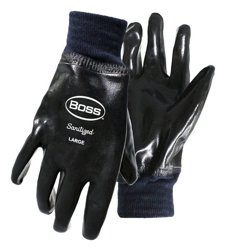 Boss 7841L Artik Xtreme Fully Coated Nitrile Palm Glove Black Large 
