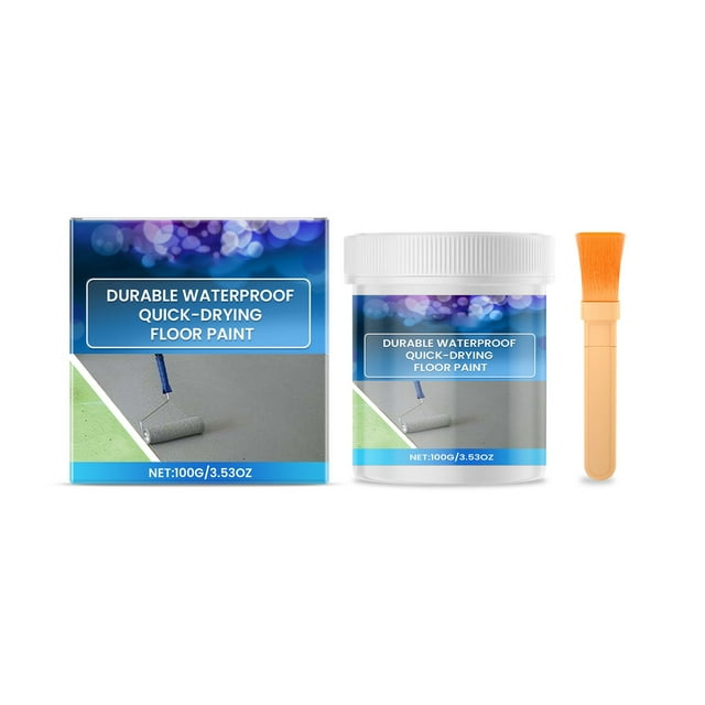 RKSTN Floor Paints 100ml -drying Floor Paint Waterproof Coating Multi-substrate Solution Industrial Gray Low Volatility High Coating Rate Temperature