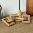 thumbnail image 2 of Mainstays Wood Links Light Tan Indoor Tabletop Decor, 2 of 6