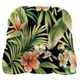 thumbnail image 3 of Jordan Manufacturing 3-Piece Cypress Midnight Black Leaves Tufted Outdoor Cushion with 1 Wicker Bench Cushion and 2 Wicker Seat Cushions, 3 of 13