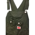 thumbnail image 3 of Revolt Plus Size Women's Juniors Twill or Denim Short Overalls (Olive, 14), 3 of 4