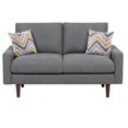 thumbnail image 2 of Abella Modern Dark Gray Fabric Loveseat with USB Charging Ports & Pillows, 2 of 5