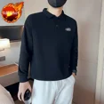 thumbnail image 3 of Ropa masculina Camisetas polo abotonadas para hombre Camisetas blancas Sudaderas Venta de camisetas Talla S Nuevas Manga larga a granel Una pieza Citas largas F, 3 of 5
