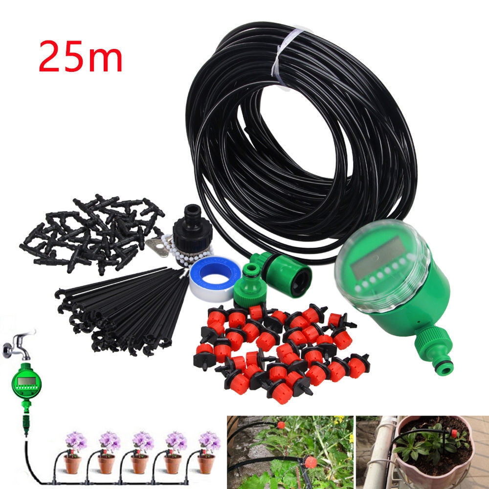 EU Arrosage Goutte /à Goutte Kits 15M 4//7 Distribution arrosage Tuyau darrosage Goutte /à Goutte /économiser de leau /équipement dirrigation Automatique pour Jardin pelouse Patio Patio