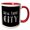 Red/White, variant on 3drose, Skyscraper Style Elegant Text New York City White on Black, 11oz Two-tone Red Mug