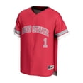 thumbnail image 2 of Unisex GameDay Greats #1 Scarlet Ohio State Buckeyes Lightweight Collegiate Baseball Fashion Jersey, 2 of 4
