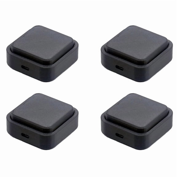 4X Large Key Keyboard Custom One Key USB Programmable Macro Keyboard One-Key Shortcut Button Copy Paste Mini Keyboard,4 x Custom keyboard 4 x data cable,Black