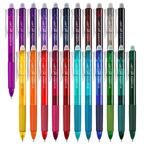 Retractable Erasable Gel Pens Clicker Fine Point 0.7 Make Mistakes Disappear 