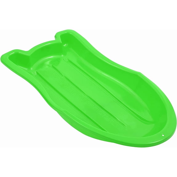Superio Toboggan Snow Sled for Kids and Adults, 37" Plastic Sled with Pull Ropes and Handles