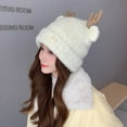 thumbnail image 4 of CoCopeaunts Christmas Hat, Santa Hat Beanie Hats for Women Plush Beanies Hat Winter Hat Winter Beanies Hat Beanie Knit Skull Cap, 4 of 7