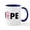 White/Navy Inside, variant on CafePress - Breast Cancer Hope Mug - 11 oz Ceramic Mug - Novelty Coffee Tea Cup