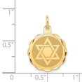 thumbnail image 2 of 14k Yellow Gold Solid Star of David Disc Charm, 2 of 3