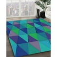 thumbnail image 2 of Ahgly Company Indoor Square Patterned Dark Turquoise Green Area Rugs, 6' Square, 2 of 6
