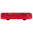thumbnail image 1 of Hot Knobs HK4000-PB Métallisé Fractures Brique Rouge Rectangle Verre Cabinet Pull - Noir Poste, 1 of 1