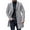 Grey, variant on Fgnfyis Men Winter Jacket Plus Size Winter Coat Lapel Long Sleeve Padded Thicken Wool Blend Overcoat Stand Collar Winter Coats for Men Black XXL